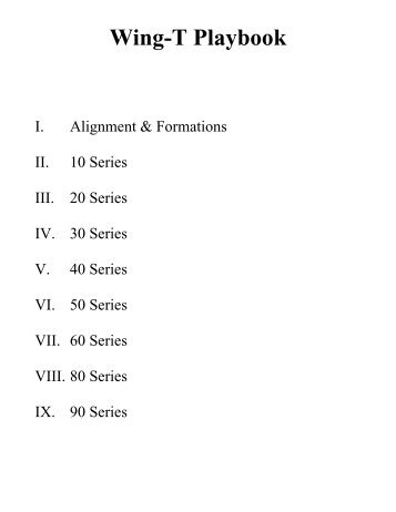 Wing-T Playbook - Gregory Double Wing