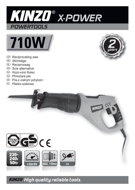 High quality reliable tools. X-POWER - KINZO