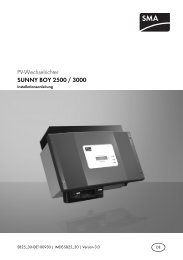 SUNNY BOY 2500 / 3000 - Installationsanleitung - PHOTOTEC