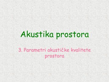 Akustika prostora - Fer