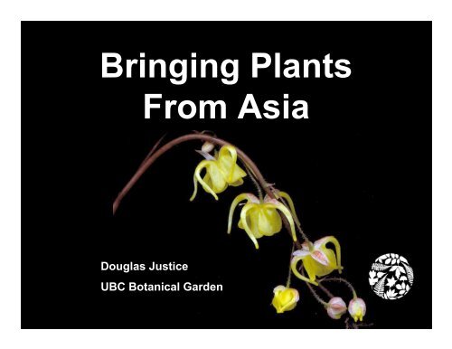 Bringing Plants From Asia