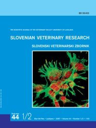 Slov Vet Res 2007; 44 (1/2) - Slovenian veterinary research