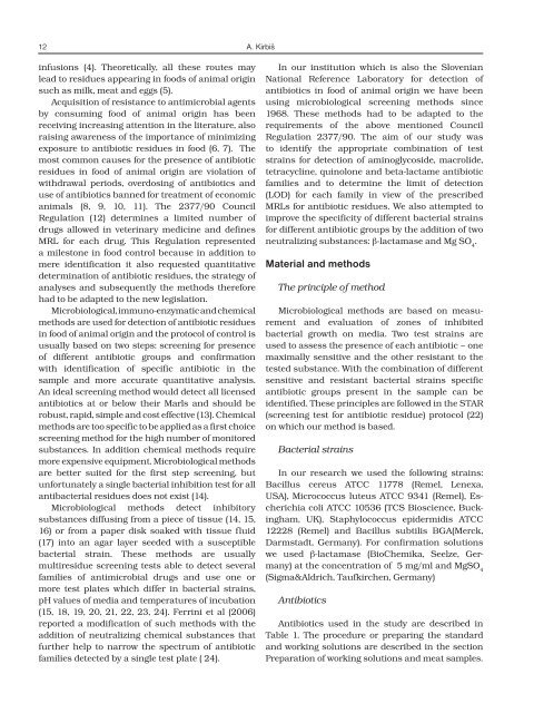 Slov Vet Res 2007; 44 (1/2) - Slovenian veterinary research