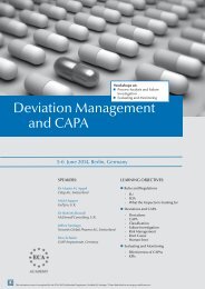 Deviation Management and CAPA - European Compliance Academy