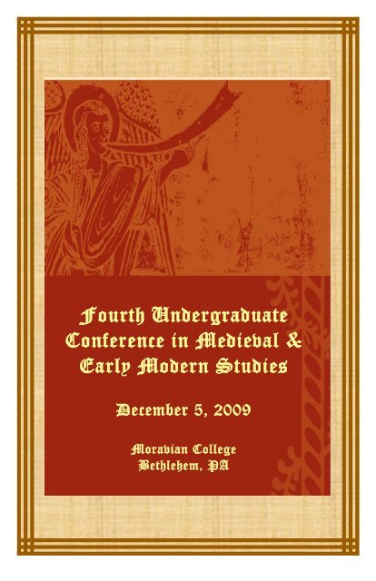 2009 conference program - Moravian College