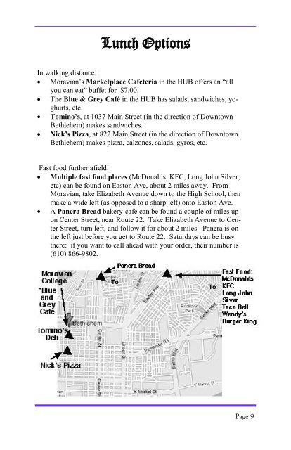 2009 conference program - Moravian College