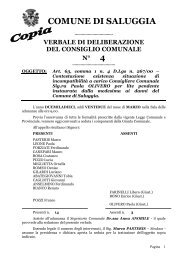 il consiglio comunale - Comune di Saluggia