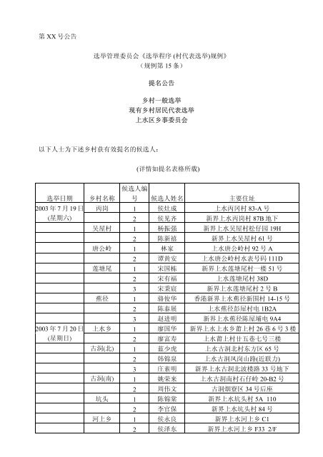 选举程序 村代表选举 规例 Www Had Gov Hk 选举程序 村代表选举 规例 Www Had Gov Hk