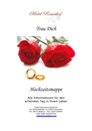 Trau Dich Hochzeitsmappe - Hotel Restaurant Rosenhof