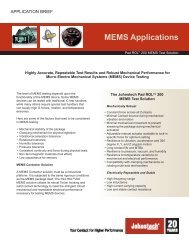 MEMS Applications - Johnstech