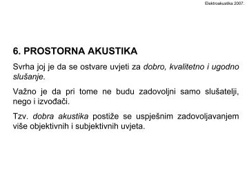 6. PROSTORNA AKUSTIKA - Fer