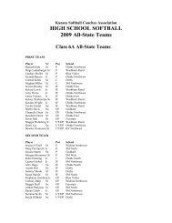 2009 All State Softball - Kansas Coaches Association