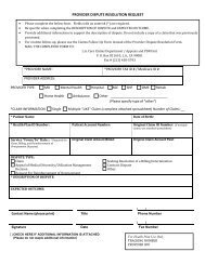 Provider Dispute Resolution Request Form - LA Care Health Plan