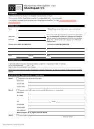 Refund Request Form - Swinburne University of Technology