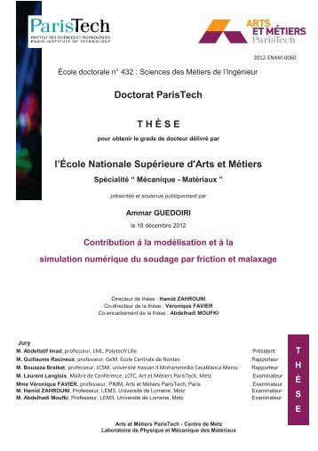 Doctorat ParisTech T H Ã S E l'Ãcole Nationale SupÃ©rieure d ... - LEM3