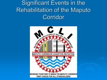 Maputo Development Corridor Timeline - MCLI