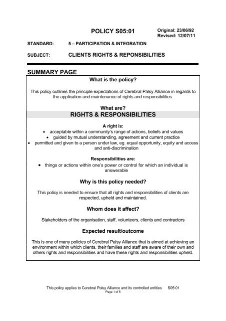 Download our Client Rights and Responsibilities Policy