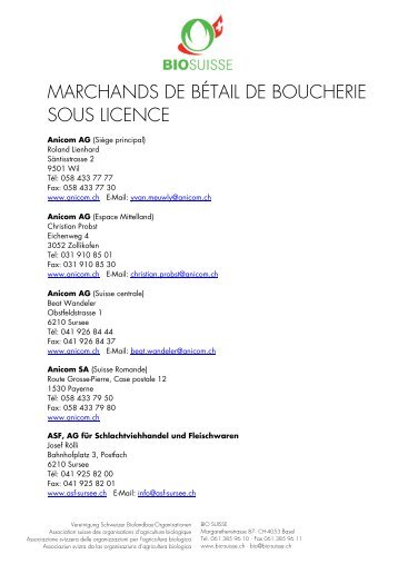 marchands de bétail de boucherie sous licence - bioactualites.ch