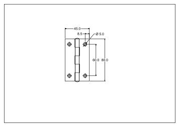 Flat back hinge