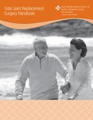 Total Joint Replacement Surgery Handbook - Sutter Health ...