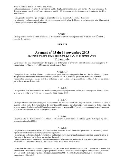 Avenant n - AGEFOS PME Alsace