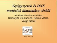 GyÃ³gyszerek Ã©s DNS mutÃ¡ciÃ³k kimutatÃ¡sa vÃ©rbÅl