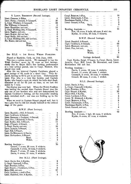 HLI Chronicle 1910 - The Royal Highland Fusiliers