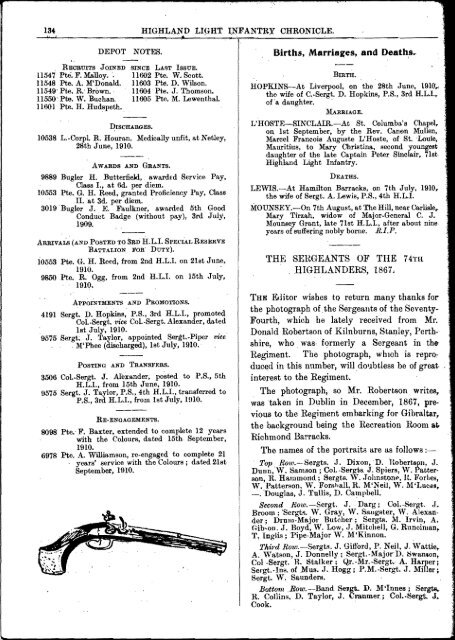 HLI Chronicle 1910 - The Royal Highland Fusiliers