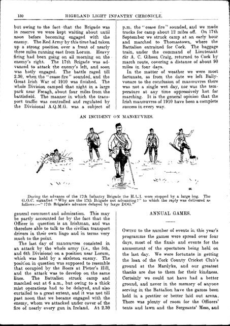 HLI Chronicle 1910 - The Royal Highland Fusiliers