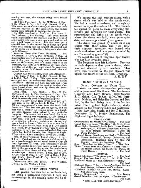 HLI Chronicle 1910 - The Royal Highland Fusiliers