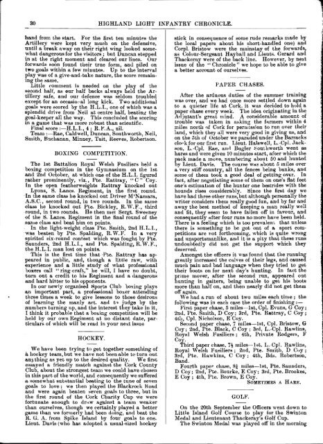 HLI Chronicle 1910 - The Royal Highland Fusiliers