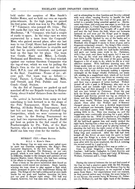 HLI Chronicle 1910 - The Royal Highland Fusiliers