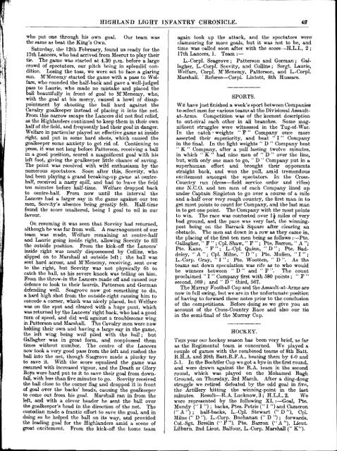 HLI Chronicle 1910 - The Royal Highland Fusiliers