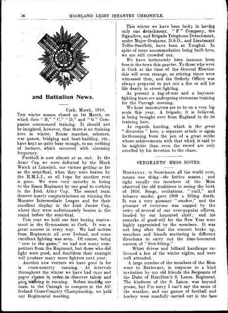 HLI Chronicle 1910 - The Royal Highland Fusiliers