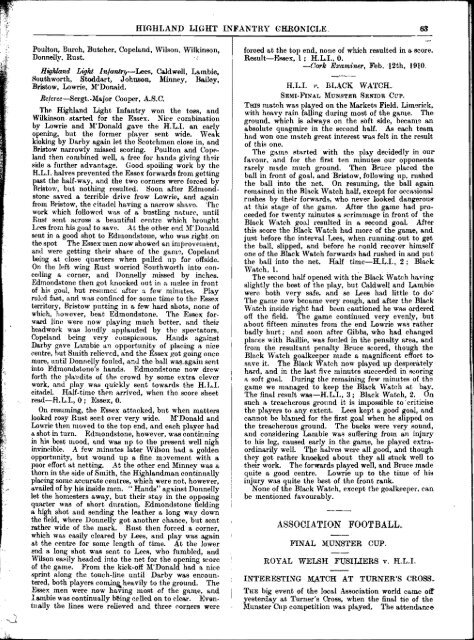 HLI Chronicle 1910 - The Royal Highland Fusiliers