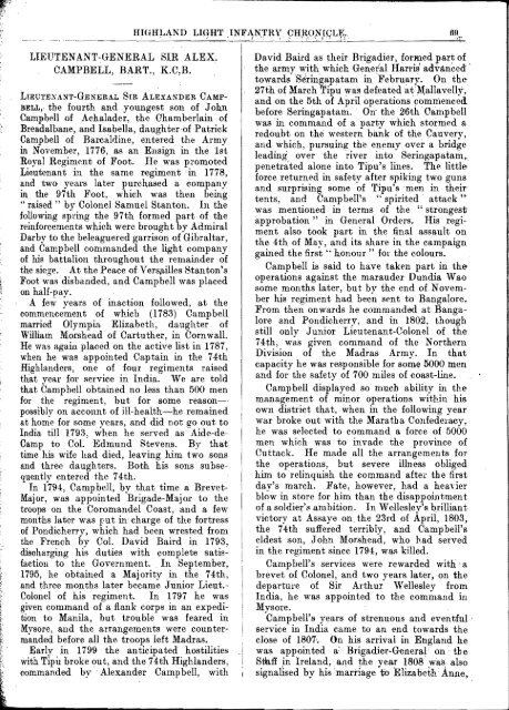 HLI Chronicle 1910 - The Royal Highland Fusiliers