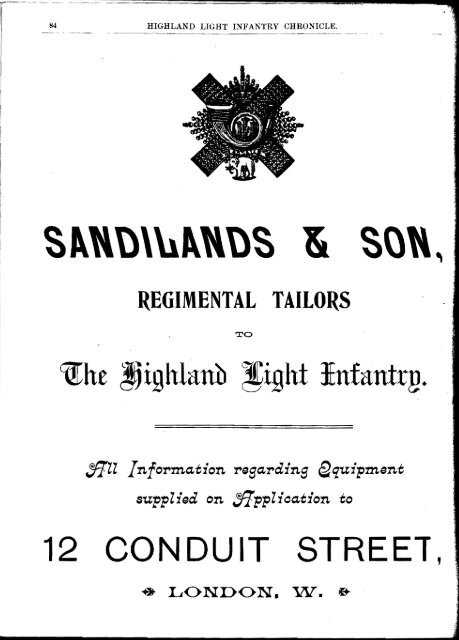 HLI Chronicle 1910 - The Royal Highland Fusiliers