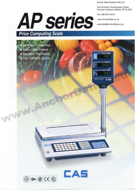 CAS AP Series Price Computing Weighing Scale - Anchor Data ...