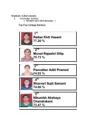 1 Raikar Kirti Vasant 77.20 % 2 Munot Rajashri Dilip 75.73 % 3 ...