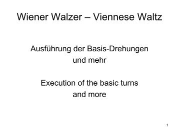 Wiener Walzer - AusfÃ¼hrung der Basic Drehungen - Rumsdance.de