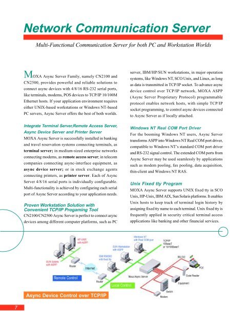 Network Communication Server - Wantronix