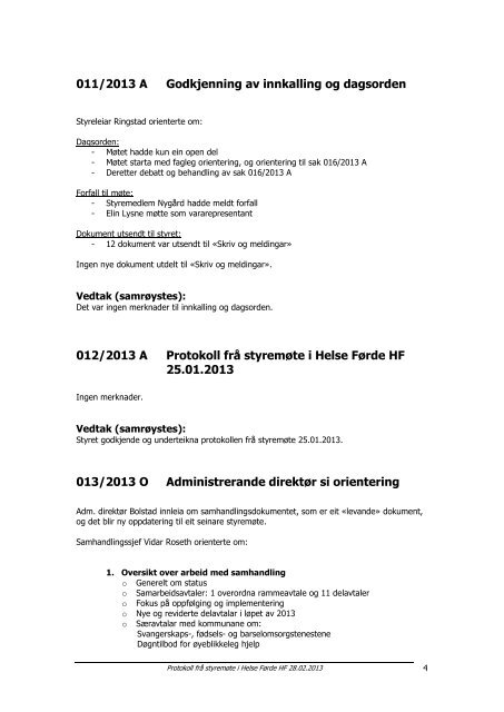 Styreprotokoll HF 28.02.2013 - Helse FÃ¸rde