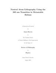 Neutral Atom Lithography Using the 389 nm ... - Graduate Physics