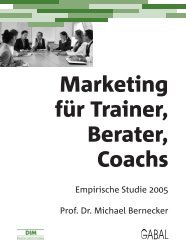 Trainer Studie - Deutsches Institut fÃ¼r Marketing