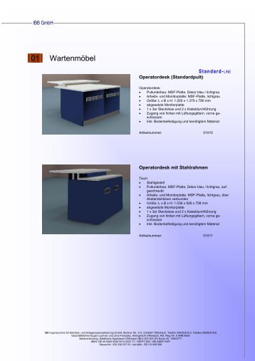 Katalog für Wartenmöbel - IBB GmbH