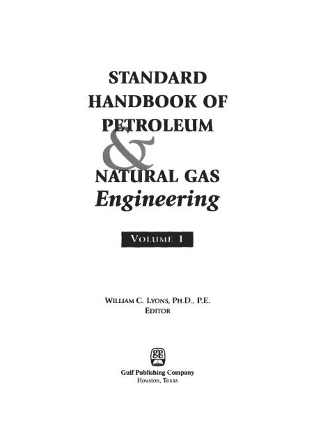 STANDARD HANDBOOK OF PETROLEUM & NATURAL GAS ...