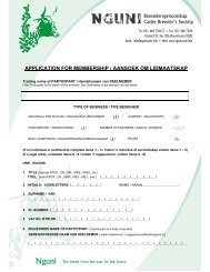 application for membership / aansoek om lidmaatskap - The Nguni ...