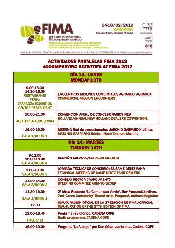 Programa OFICIAL actividades paralelas V2 EN - Feria de Zaragoza