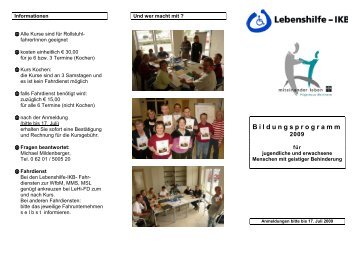Bildungsprogramm - Lebenshilfe Weinheim