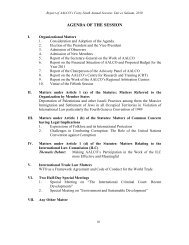 AGENDA OF THE SESSION